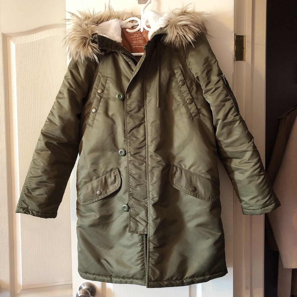Green parka XS/S